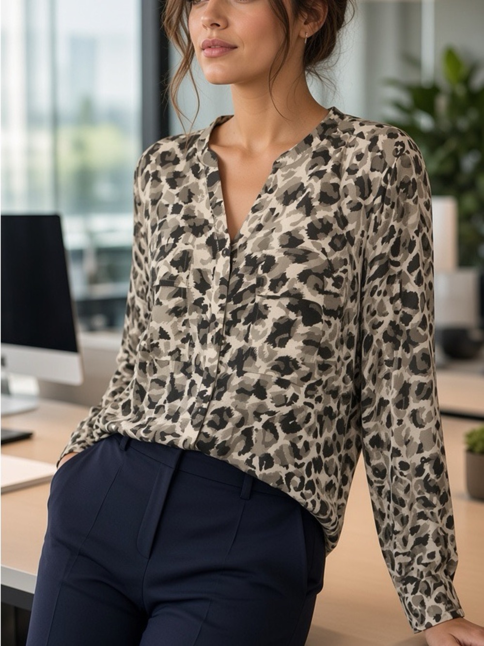 Jones New York Blouse Sz Large